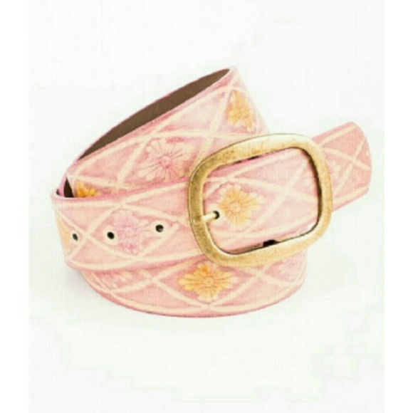 Pink Floral Print Belt - Picture 1 of 3